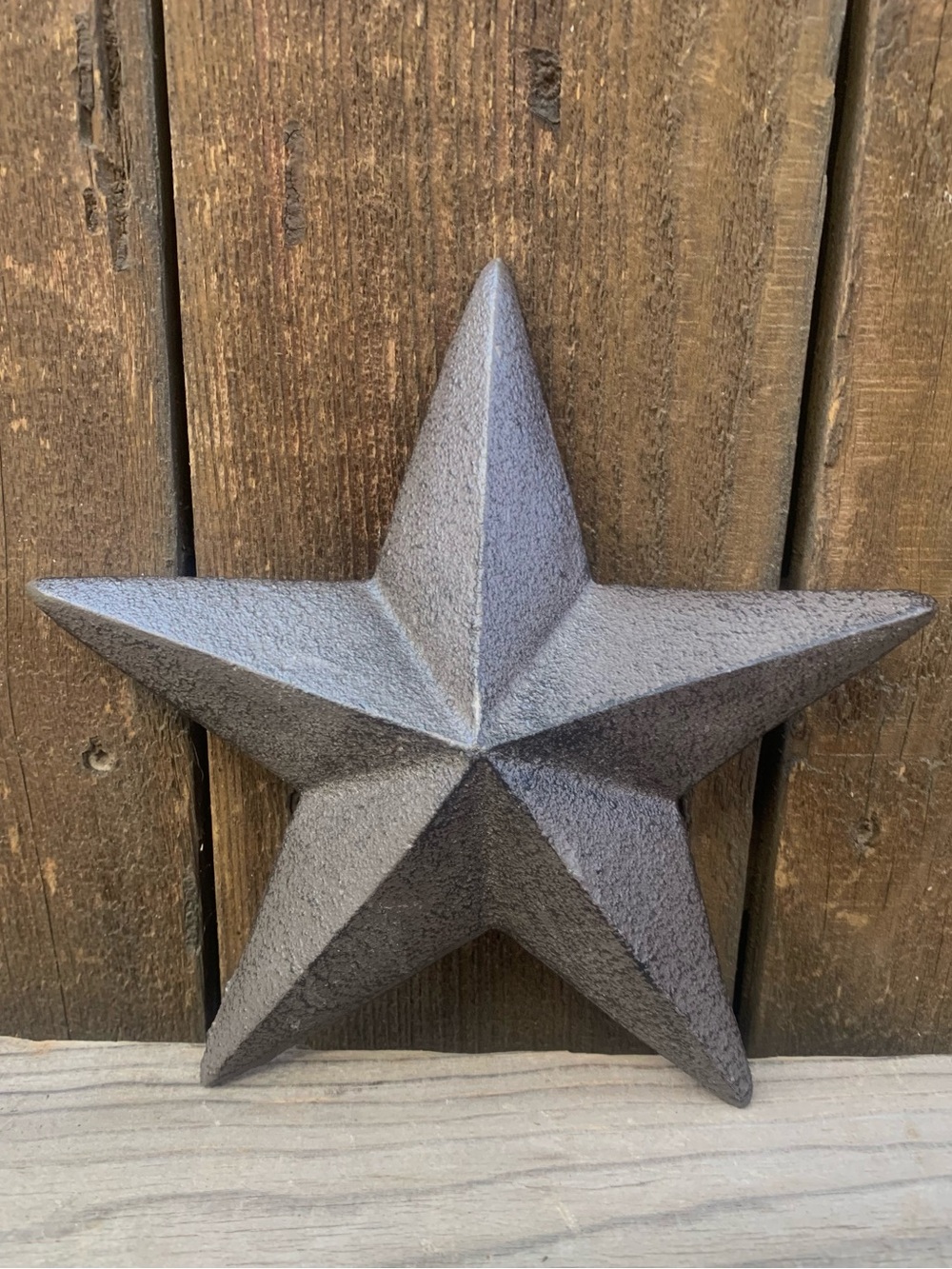 Textured Metal Star Wall Accent in Dark Gray